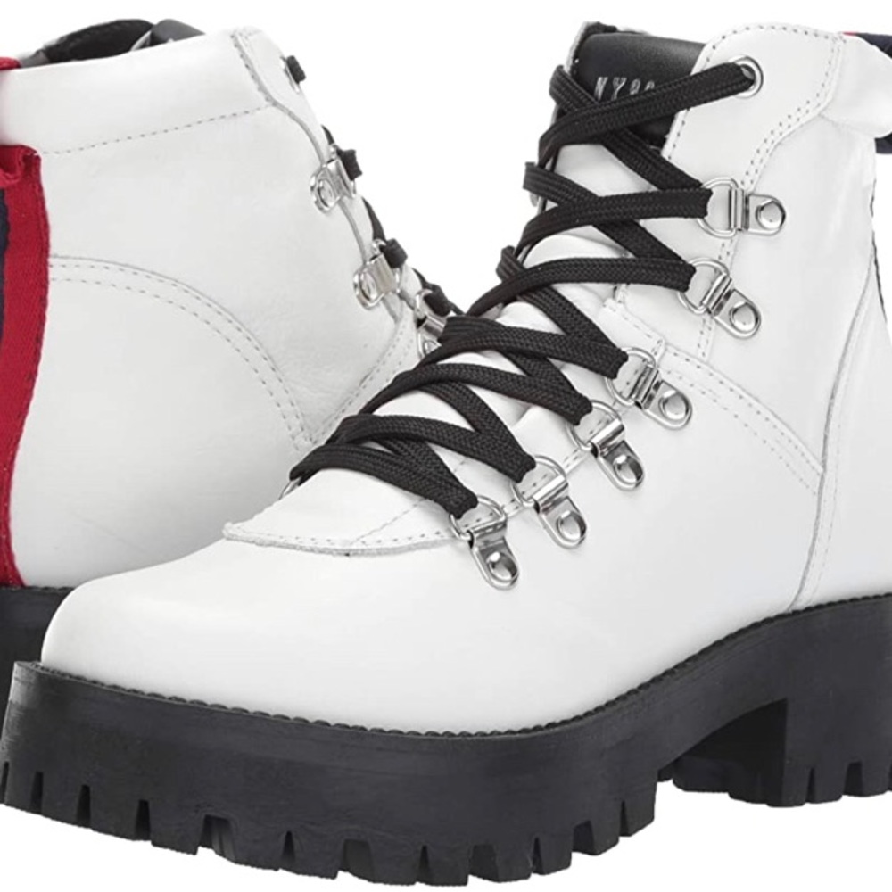 Steve Madden Bam White Women’s Combat Boots